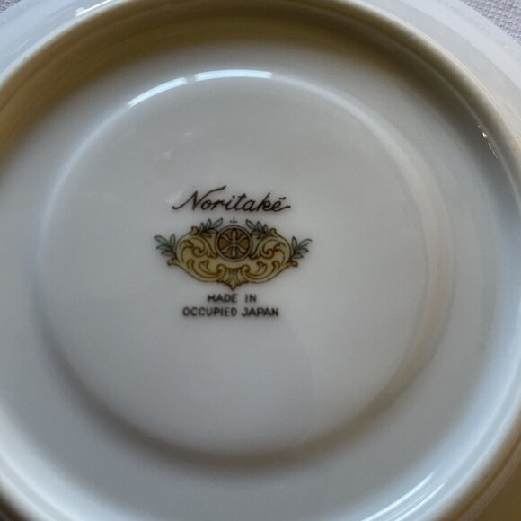 Noritake Occupied Japan Floral Gold Trim Saucer Plate - Picture 6 of 6